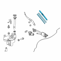 OEM 2020 Lexus RC350 Front Wiper Blade, Left Diagram - 85222-24150