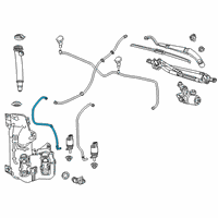 OEM 2021 Cadillac XT4 Washer Hose Diagram - 23276869