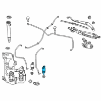 OEM Cadillac Rear Washer Pump Diagram - 13508965