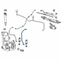 OEM 2022 Cadillac XT4 Washer Hose Diagram - 84273569