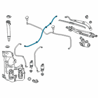 OEM 2020 Cadillac XT4 Washer Hose Diagram - 84255037