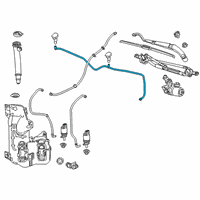 OEM 2019 Cadillac XT4 Washer Hose Diagram - 23275135