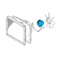 OEM 1998 Toyota T100 Fan Clutch Diagram - 16210-75060