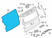 OEM 2016 Jeep Renegade WEATHERSTRIP-LIFTGATE Opening Diagram - 68263220AA