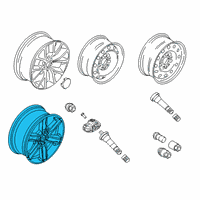 OEM Ford Expedition Wheel, Alloy Diagram - KL1Z-1007-A