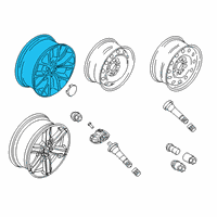 OEM 2020 Ford Expedition Wheel, Alloy Diagram - JL1Z-1007-H