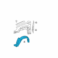 OEM 2007 Toyota 4Runner Fender Liner Diagram - 53875-35100