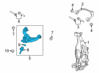 OEM 2022 Ford F-150 ARM ASY - FRONT SUSPENSION Diagram - ML3Z-3078-E