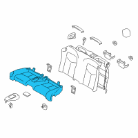 OEM 2015 Infiniti Q60 Cushion Assembly Rear Seat Diagram - 88300-JJ70A