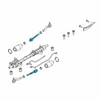 OEM Mercury Inner Tie Rod Diagram - 6E5Z-3280-AA