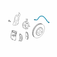 OEM 2005 Cadillac CTS Brake Hose Diagram - 19256891