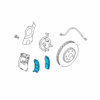 OEM 2010 Cadillac STS Front Pads Diagram - 89047725