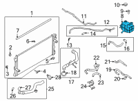 OEM 2022 Ford Bronco TANK ASY - RADIATOR OVERFLOW Diagram - MB3Z-8A080-A