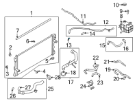 OEM 2021 Ford Bronco Reservoir Hose Clamp Diagram - -W527260-S444