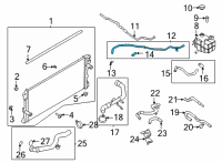 OEM Ford Bronco HOSE - WATER Diagram - MB3Z-8063-B