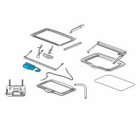 OEM 2005 Chevrolet Colorado Motor Asm, Sun Roof Actuator Diagram - 89044587