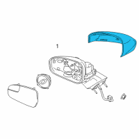 OEM 2020 Ford Police Responder Hybrid Mirror Cover Diagram - DS7Z-17D743-AAPTM