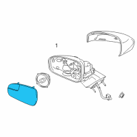 OEM Ford Mirror Glass Diagram - DS7Z-17K707-A