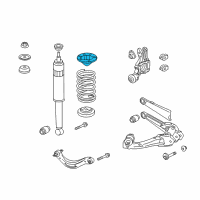 OEM 2022 Acura ILX Rubber, Right Rear Spring Mounting (Upper) Diagram - 52461-TR0-A00