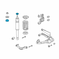 OEM 2015 Acura ILX Rubber, Rear Shock Absorber Mounting Diagram - 52631-TR0-A01