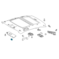 OEM 2012 Scion tC Sunvisor Holder Diagram - 74348-33040-B2