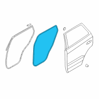 OEM 2010 Hyundai Santa Fe Weatherstrip-Rear Door Body Side RH Diagram - 83120-0W002-CA