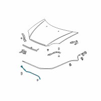 OEM Honda Civic Stay, Hood Opener Diagram - 74145-S5B-000