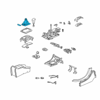 OEM 2003 Acura CL Boot Assembly, Change Lever (Black) Diagram - 83414-S3M-A01ZA