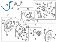 OEM Hyundai Hose-Rear Wheel RH Diagram - 58738-B1000