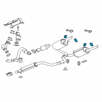 OEM 2008 Chevrolet Impala Muffler & Pipe Insulator Diagram - 10304424
