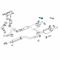 OEM 2011 Chevrolet Impala Bracket-Exhaust Muffler Rear Hanger Diagram - 10352561