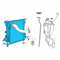 OEM 2014 Ram 3500 Engine Cooling Radiator Diagram - 68232750AB