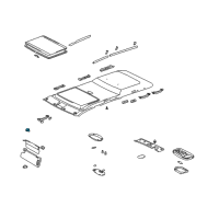 OEM Toyota Sequoia Sunvisor Support Diagram - 74325-0C020
