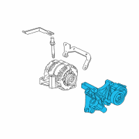 OEM 1999 Buick Park Avenue Alternator Bracket Diagram - 12508595