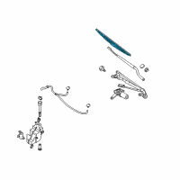 OEM 2008 Nissan Quest Window Wiper Blade Assembly Diagram - 28890-5Z000