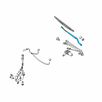 OEM 2009 Nissan Quest Windshield Wiper Arm Assembly Diagram - 28886-5Z000