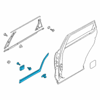 OEM 2019 Kia Sorento GARNISH Assembly-Rear Door S Diagram - 87732C6100