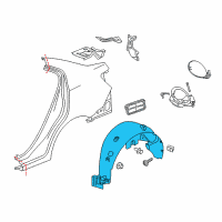 OEM 2013 Chevrolet Sonic Wheelhouse Liner Diagram - 95072272