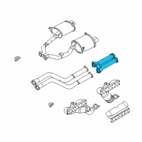 OEM 2001 BMW Z3 Intermediate Pipes Diagram - 18-10-7-831-787