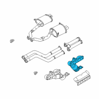 OEM BMW Z3 Exchange. Exhaust Manifold With Catalyst Diagram - 11-62-7-834-674