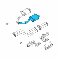 OEM 2002 BMW Z3 Rear Muffler Left Diagram - 18-10-1-404-317