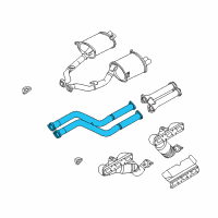 OEM 2001 BMW Z3 Exhaust System, Front Diagram - 18-10-7-831-786