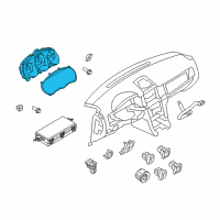 OEM 2012 Lincoln MKZ Cluster Assembly Diagram - BH6Z-10849-CB