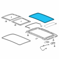 OEM 2022 GMC Terrain Glass Weatherstrip Diagram - 84187590