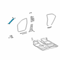 OEM 2011 Toyota Corolla Windshield Pillar Trim Diagram - 62211-02280-B0