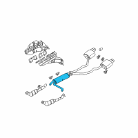 OEM 2003 BMW X5 Centre Muffler Diagram - 18-10-7-516-742
