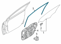 OEM 2022 Hyundai Elantra Run Assembly-FR Dr WDO Glass LH Diagram - 82530-AB000