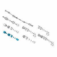 OEM 2004 Kia Sedona Joint Set-Inner, LH Diagram - 0K52Y22620