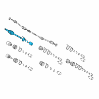 OEM 2003 Kia Sedona Joint Set-Outer, RH Diagram - 0K52Y22510