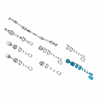 OEM Kia Sedona Boot Set Diagram - 0K52Y2253X